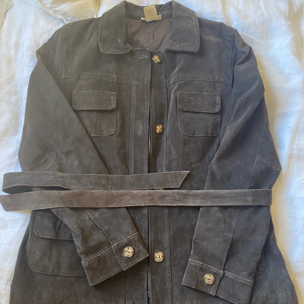 Chocolate brown suede vest